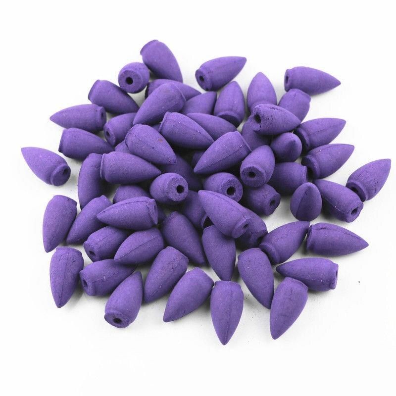 20Pcs Six Kinds Natural Reflux Tower Incense Backflow Incense Burner Censer Holder Tower Incense Ceramic Burner Fragrance Holder