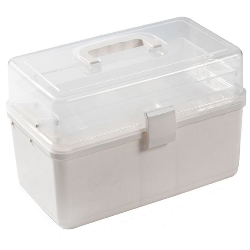 Portable First Aid Kit Multi-Functional Medicine Cabinet Family Emergency Kit Box Storage Organizer White Large