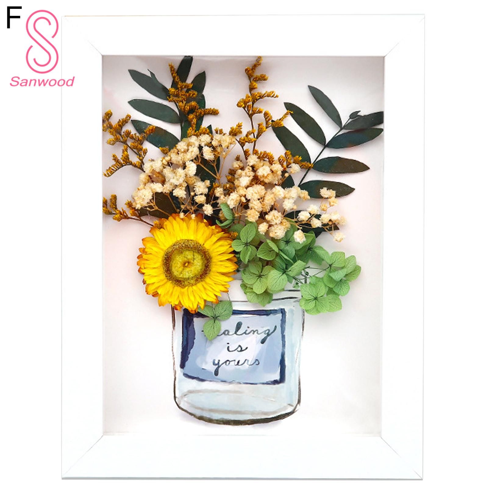 Photo Frame Delicate Simple Dried Flower Photo Standing Frame