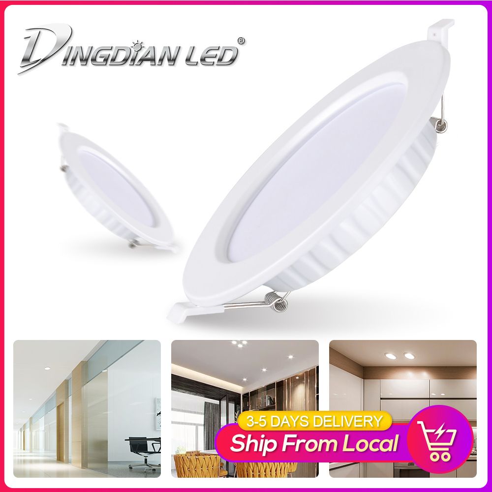 【BestGO】LED 220V Pin Light LED for Ceiling 4”12W  6”20W Ultrathin LED Lights for Room Built-in Driver Spot Light Cold White(6500K),Warm White(3000K) Downlight for Bedroom Living Room Kitchen