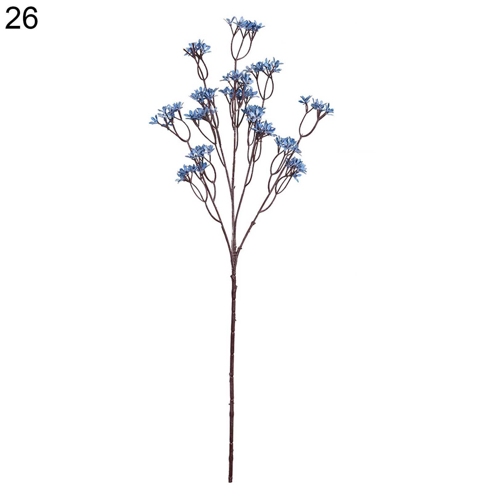 1 Bouquet Fake Stem Fresh-keeping Realistic Plastic Decorative Simulation Eucalyptus Stems Household Supplies