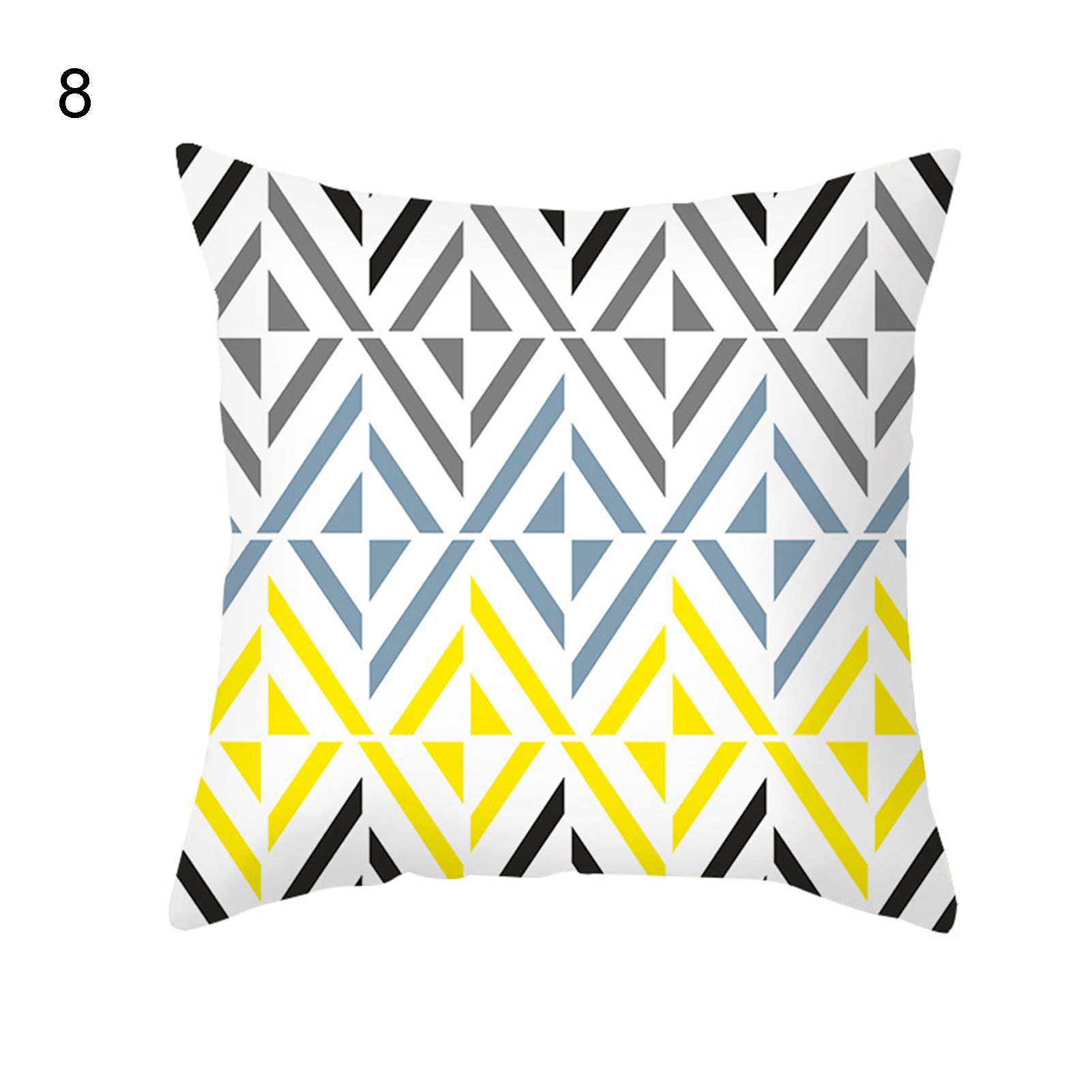 Geometric Printed Peach Skin Pillowcase Bed Pillow Office Sofa Cushion Cover