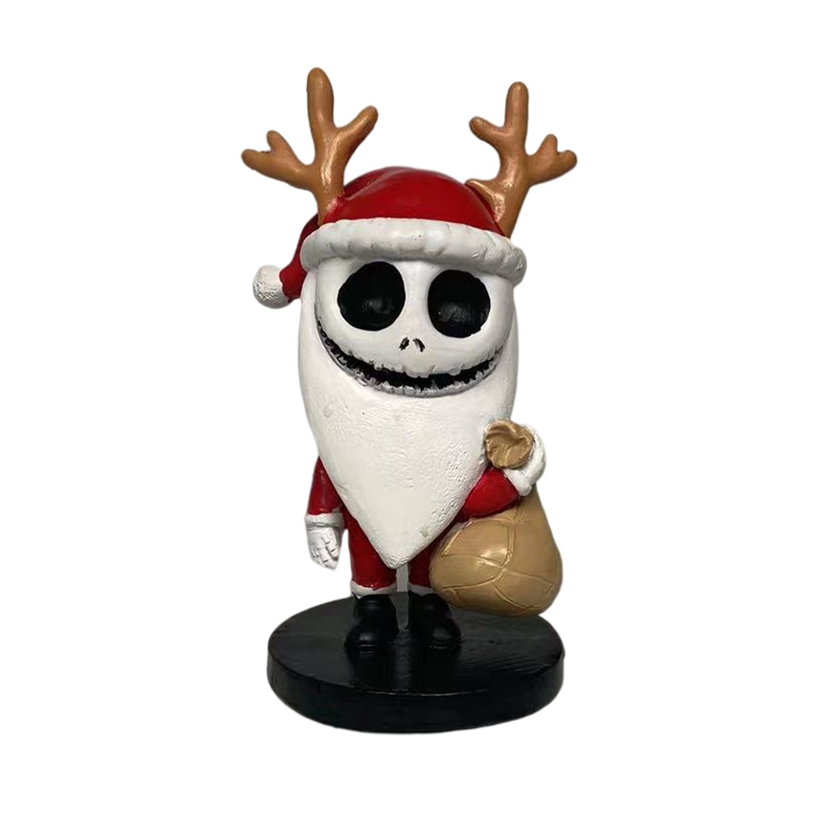 Santa Statue Decorative Skeleton Santa Head Christmas Decor