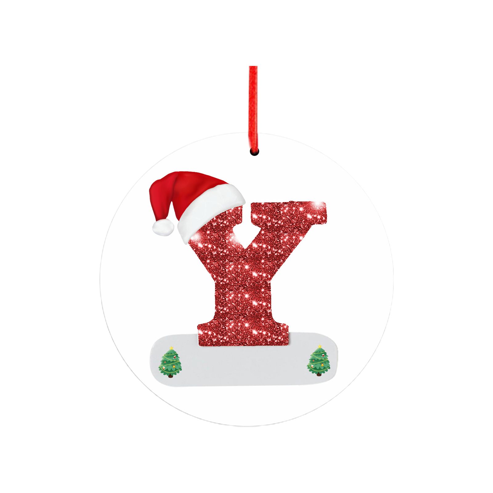 Christmas Alphabet Ornaments Festive Christmas 26 Letter Pendant