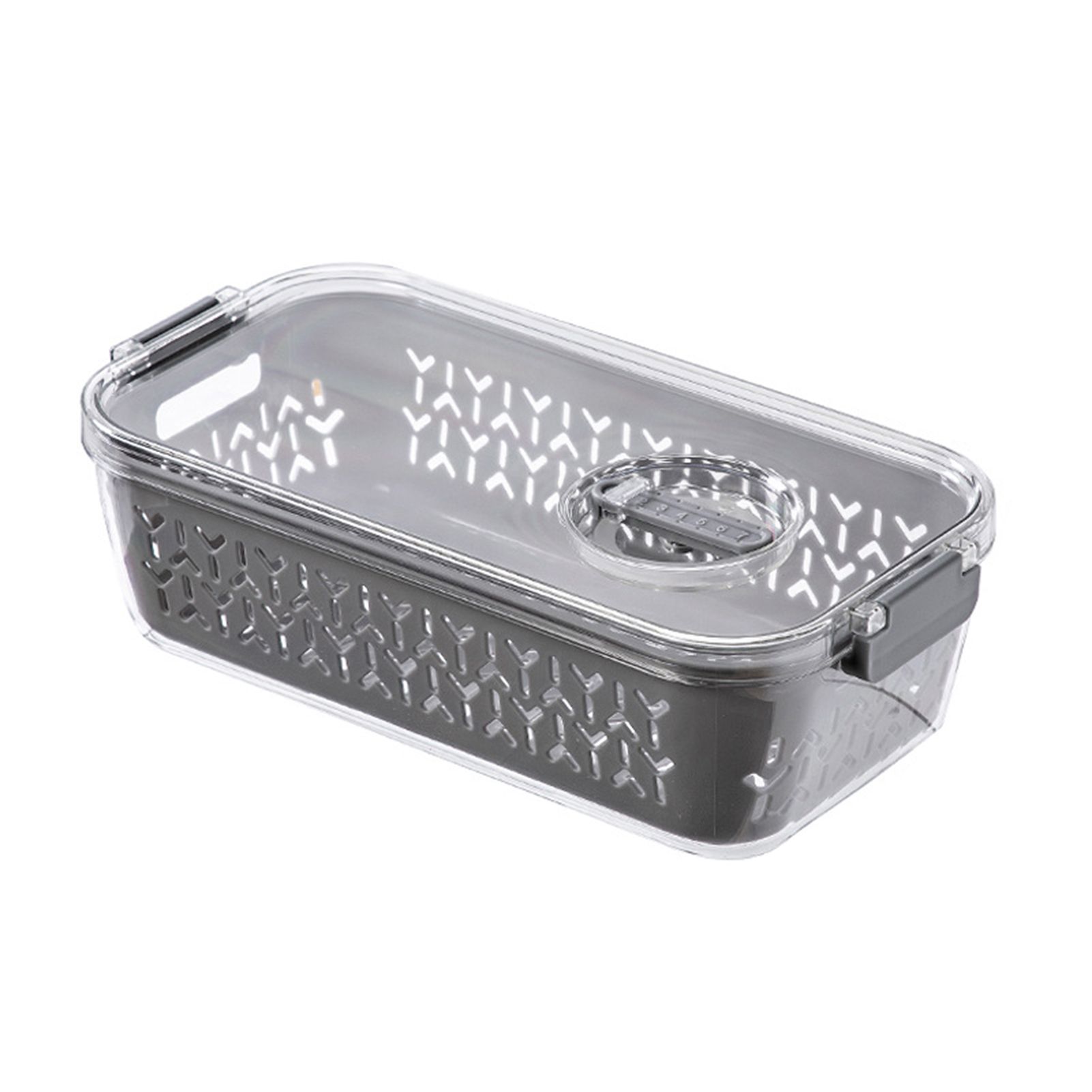 Refrigerator Food Storage Box with Strainer Bowl Large Capacity Food Storage Box