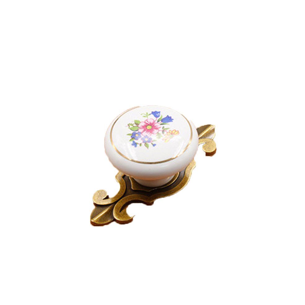 MA New Fashion 1005 Vintage Alloy Gasket Ceramic Cupboard Handle Cabinet Handle