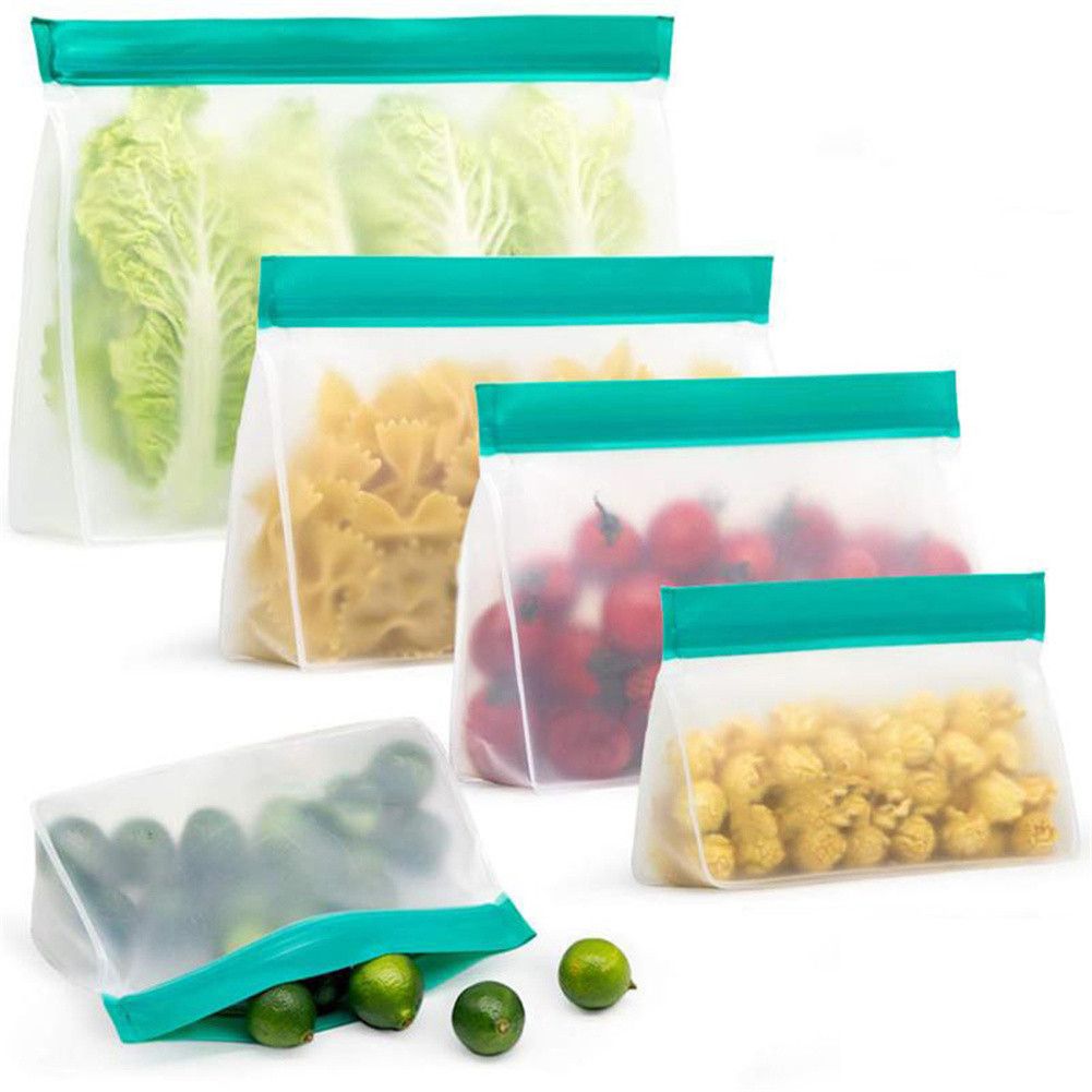 GC PEVA  Food Storage Bag Refrigerator Storage  Container Kitchen Accessories color:Transparent size:Combination 13