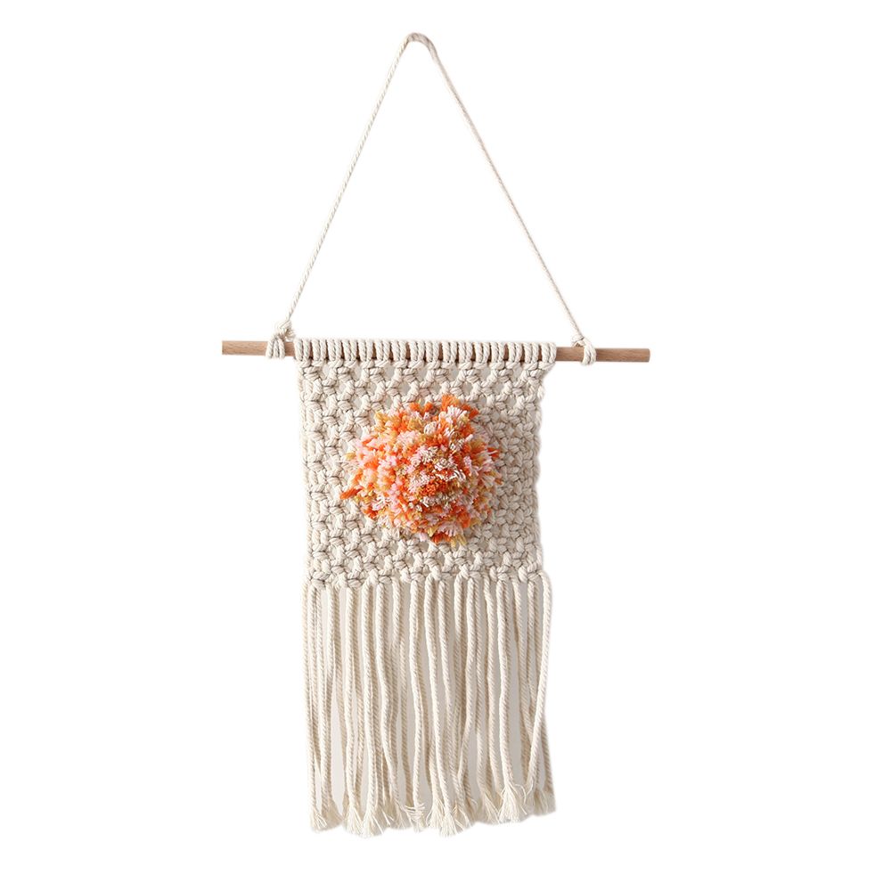 Macrame Wall Hanging Cute Macrame Holiday Ornaments Boho Art Woven Decor for Nursery Apartment Bedroom Living Room