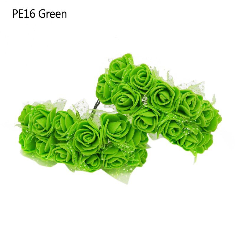 144Pcs 2cm Artificial PE Foam Flower Bouquet Tulle For Wreath Fake Flower Baby Shower DIY Wedding Home Decoration
