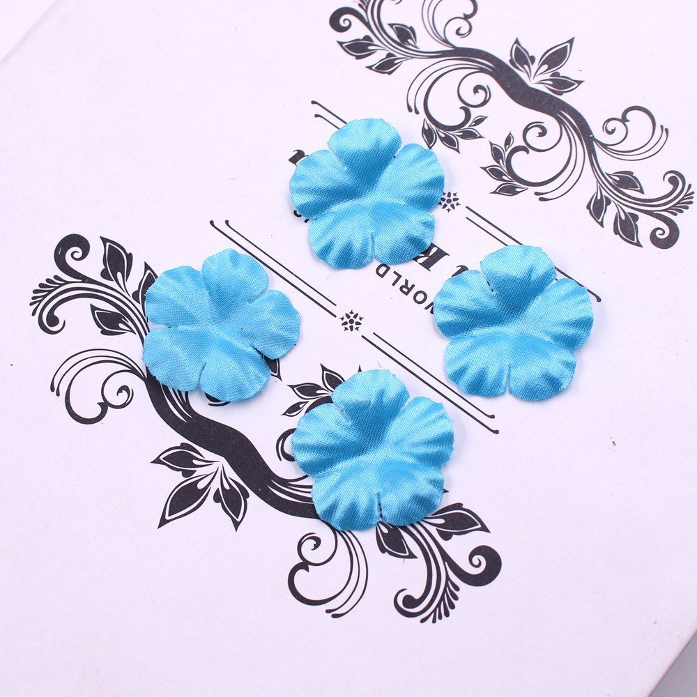 100pcs mini silk rose petal leaf artificial flower wedding home decoration DIY wreath hat material gift box clip clip flower