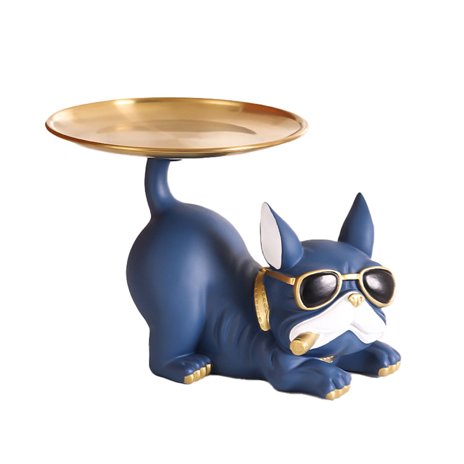 Storage Holder Hand-crafted Art Bulldog Statue Organizer Box