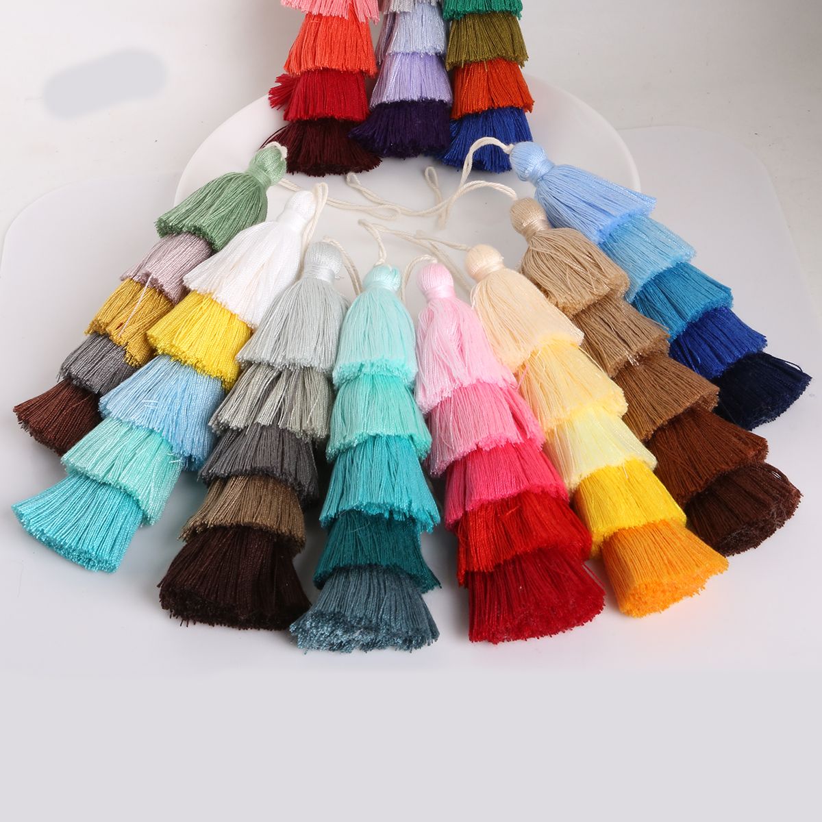 1 piece/bag Polyester Cotton Five Layer Five Color Tassel Classic Creative 15cm Chinese Style Tassel Hanging Ear Exquisite