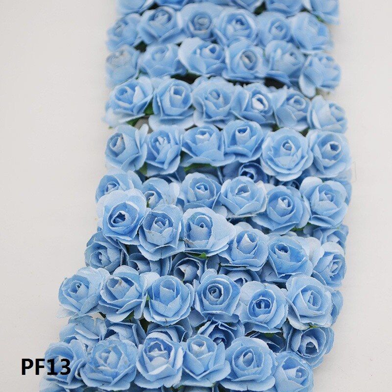 72pcs Multicolor Artificial Paper Rose Flowers For Wedding Decoration DIY Garland Gift Scrapbooking Craft Fake Flowers