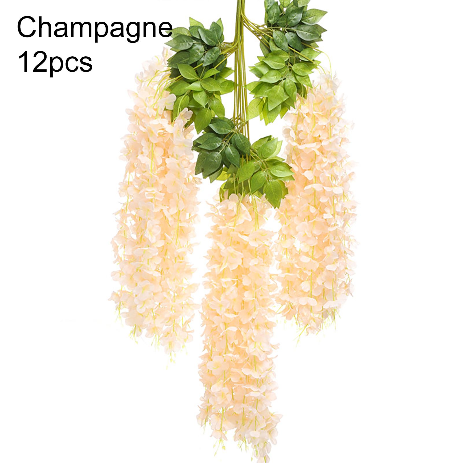 Fake Flower Eye-catching Bright-colored Exquisite Wisteria Flower Decor