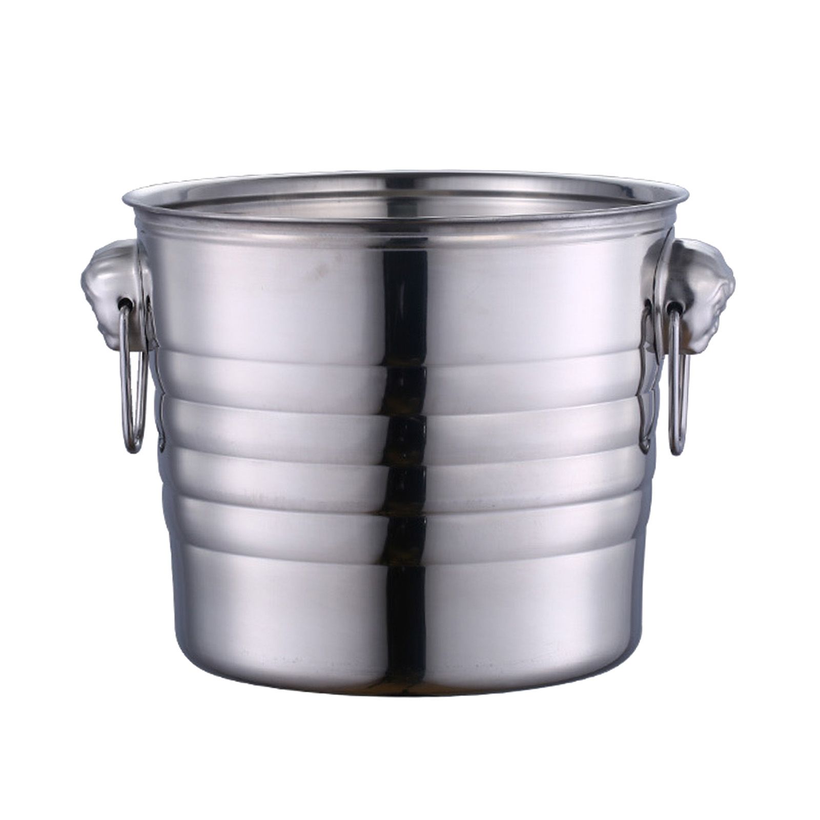 Ice Bucket Well-made Stainless Steel Ice Cold Cham-pagne Bucket Wi-ne Chiller Container Be-er Cooler