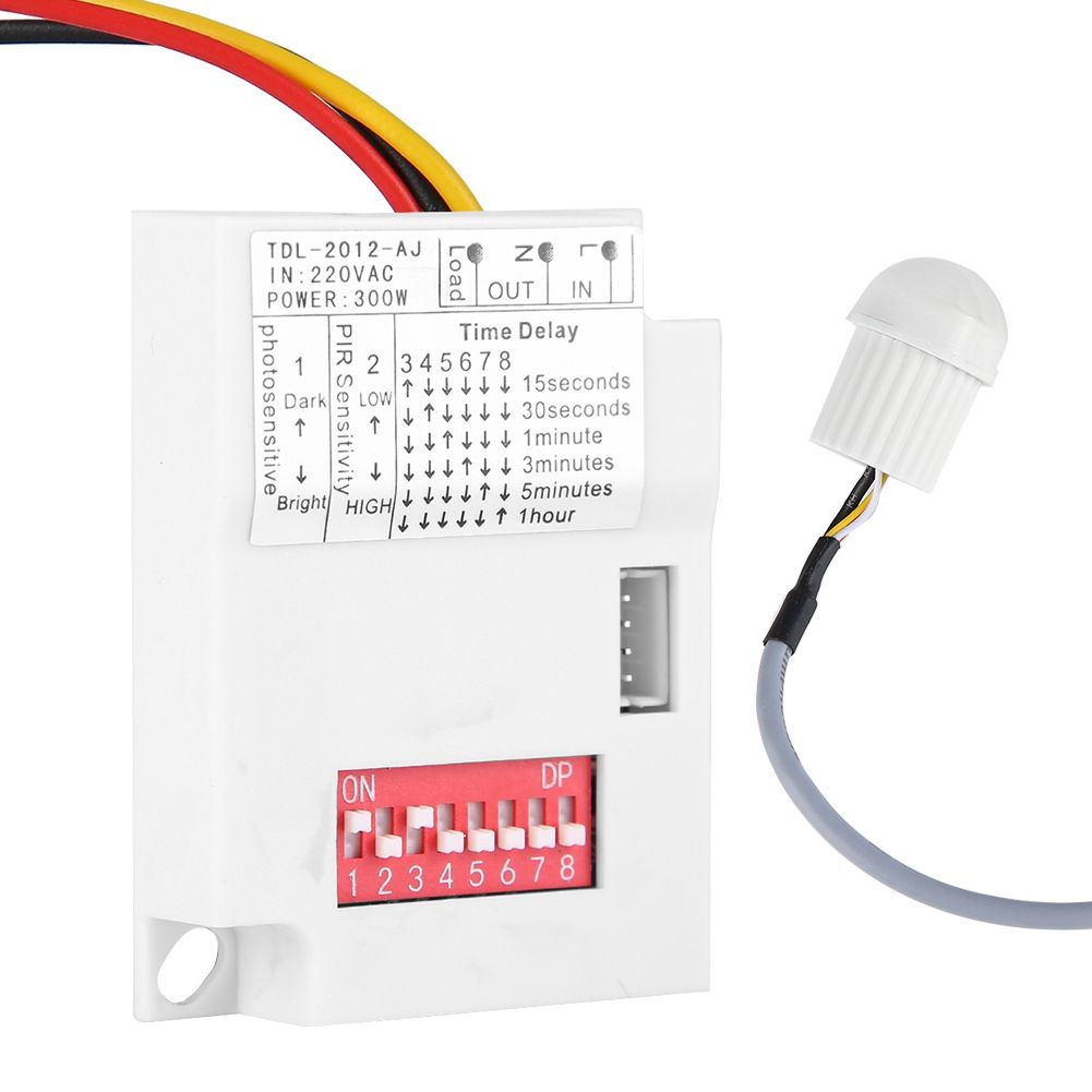 220V PIR Infrared Body Motion Sensor Detector Control Switch Light Lamp Home