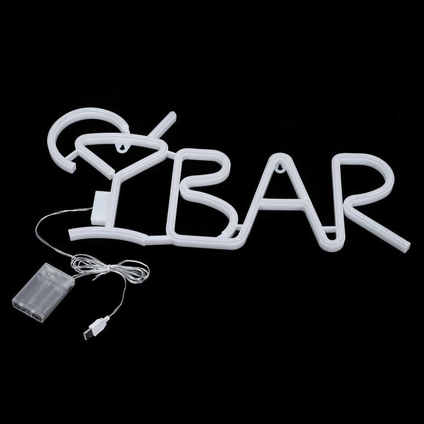 BAR Letters Shaped LED Neon Light Shop Signs for Party Bar Home Decor