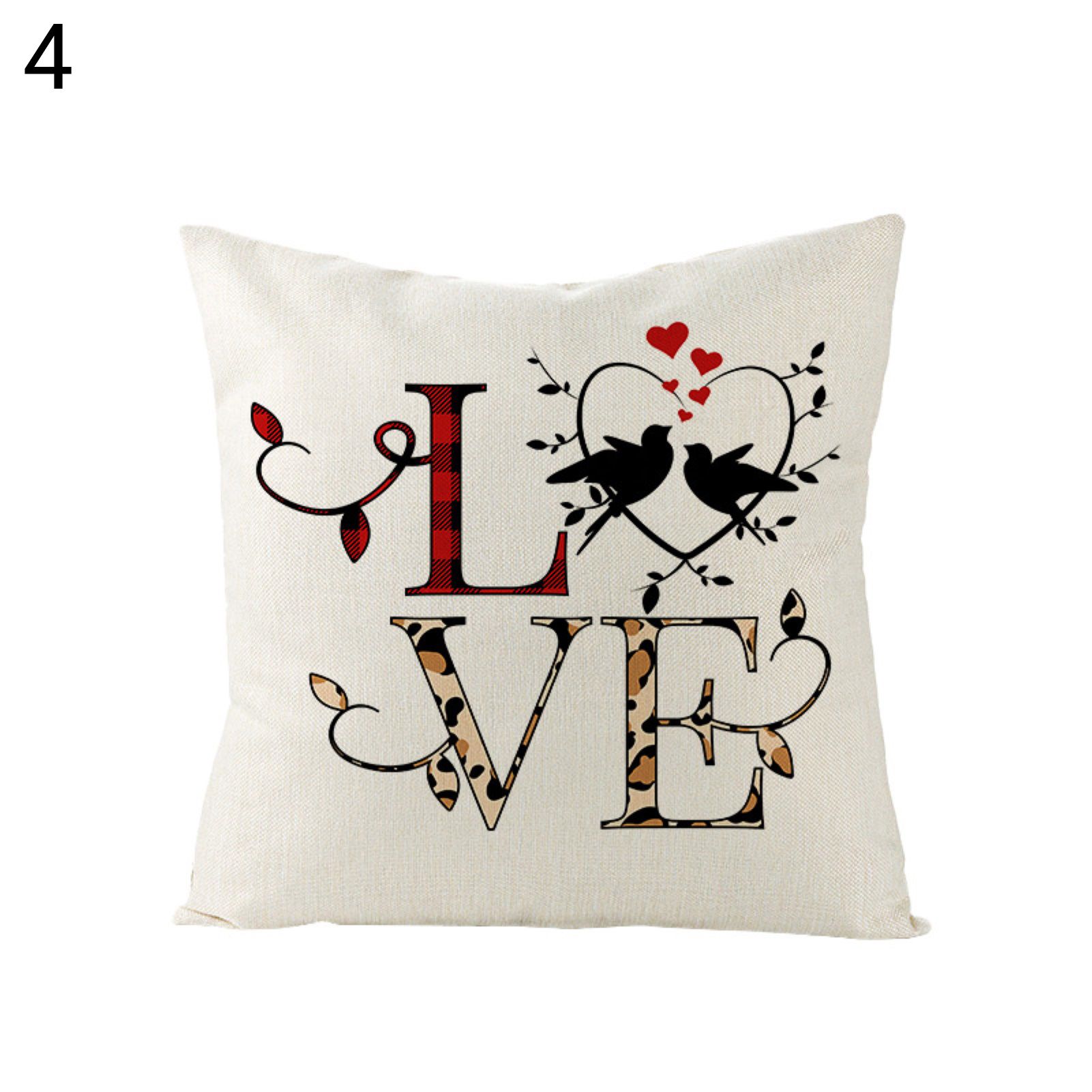 Valentine's Day lowcase Easy to Match 45x45cm Love Quotes Cushion lowcase