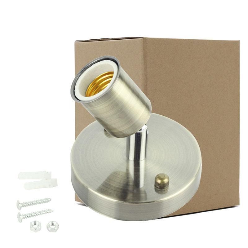 Universal E27 Retro 180 Degree Turn Light Holder High Temperature Resistant Metal Lamp Base