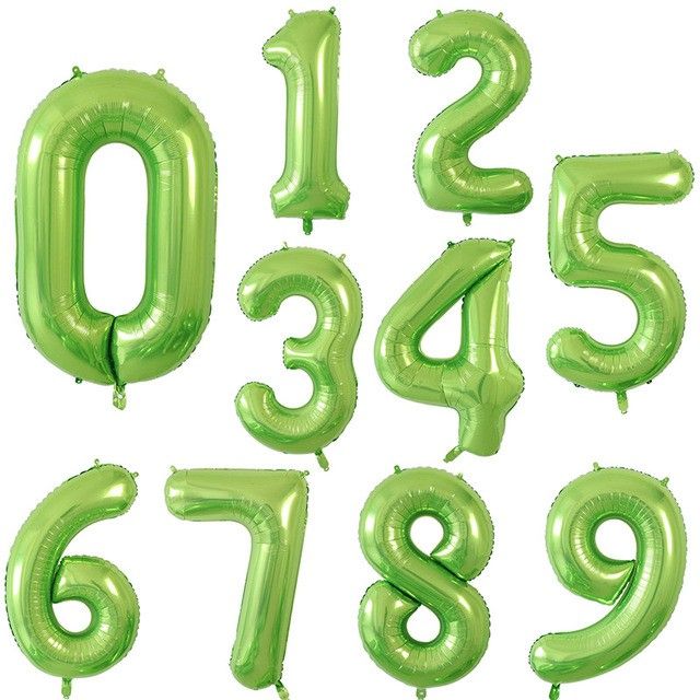 GC 1pcs 40 Inch Pink Green Blue Purple Gradient Large Numbers Balloon 0-9 Birthday Anniversary Party Wedding Decorations Helium Foil Mylar Big Number Balloons