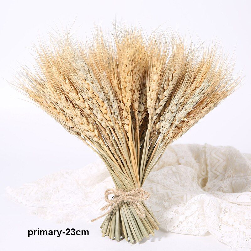 23cm Wheat Ear Flower Natural Dried Flowers For Wedding Party Decoration DIY Home Table Wedding Christmas Decor Wheat Bouquet