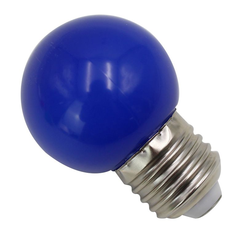 E27 Led Bulbs - E27 1w Pe Frosted Led Globe Colorful White/Red/Green/Blue/Ylellow Lamp 220v -1PCs(blue)