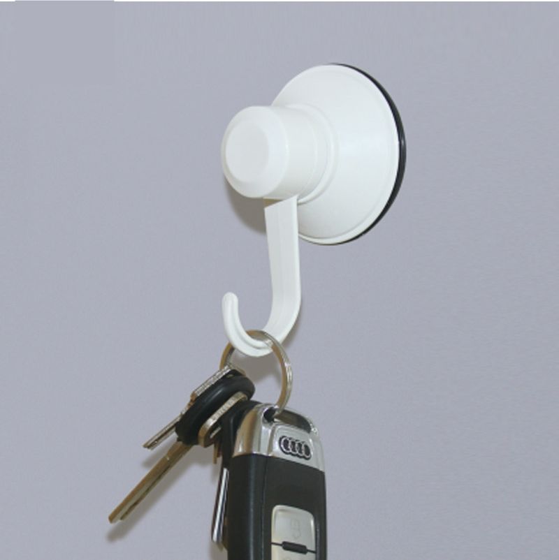 1 Pcs Bathroom Kitchen Glass Clear Suction Cup Hook Wall Hangers