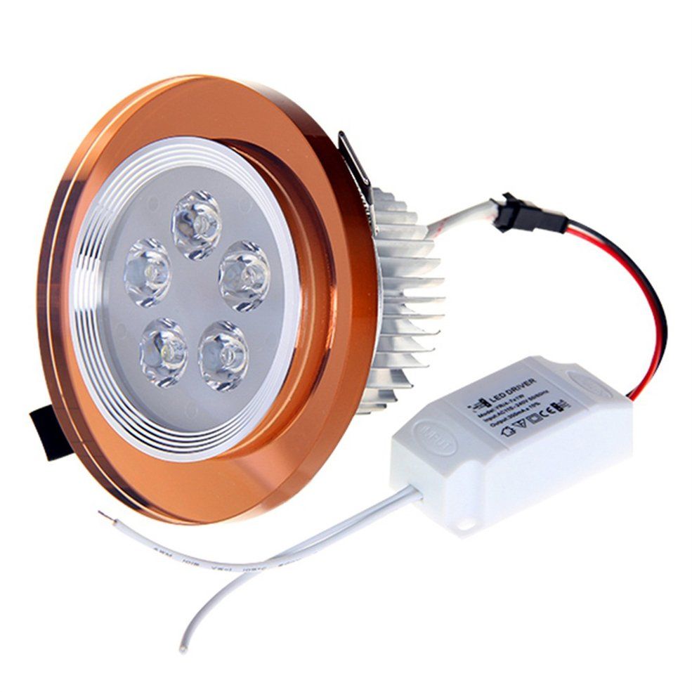 Crystal Downlight LED Source Round 5w Decorative LED Ceiling Spotlight 500lm-bronze