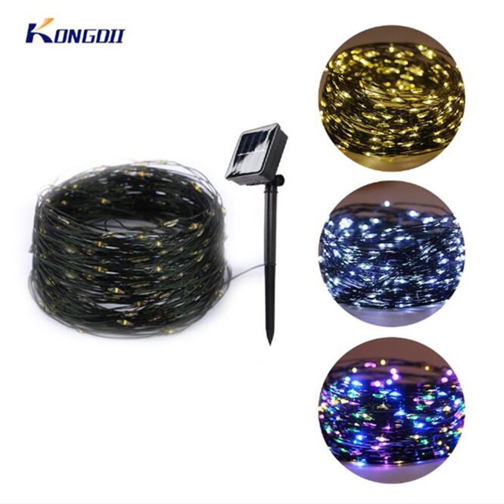 50/100/200 LED Solar Lamp Fairy Lights String LED Outdoor Waterproof Green Copper Wire For Christmas Garden Garland--Multicolor--22M 200LED