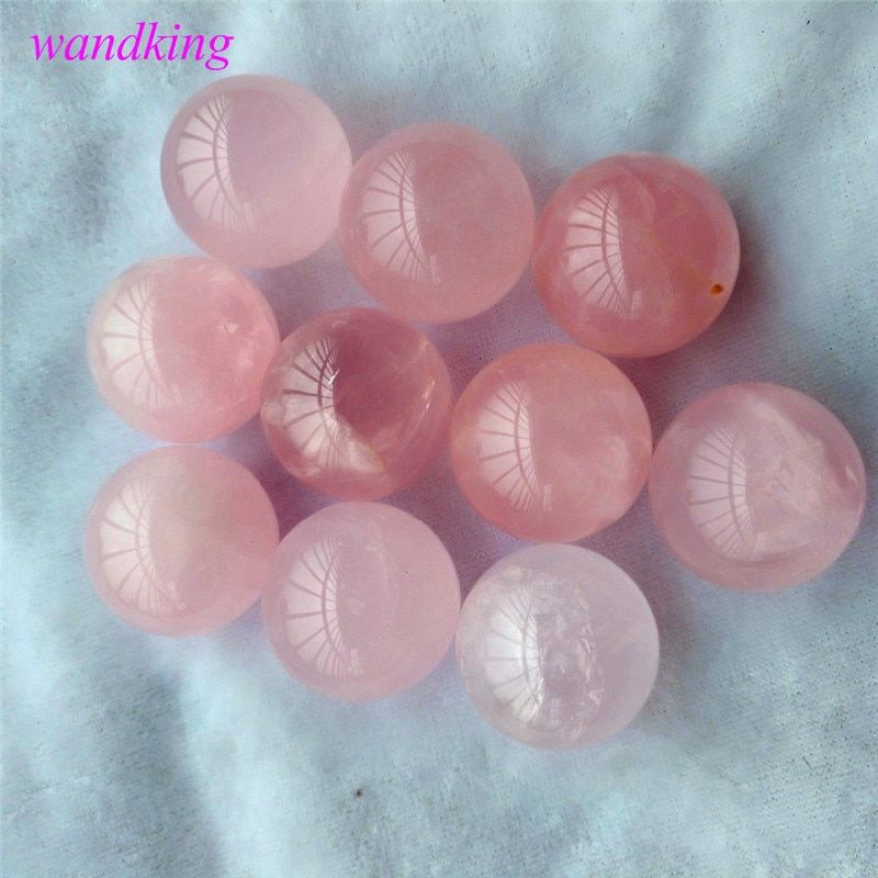 ( diameter:22-20mm) Natural rose quartz crystal ball holiday gifts home decorated with stones and crystals