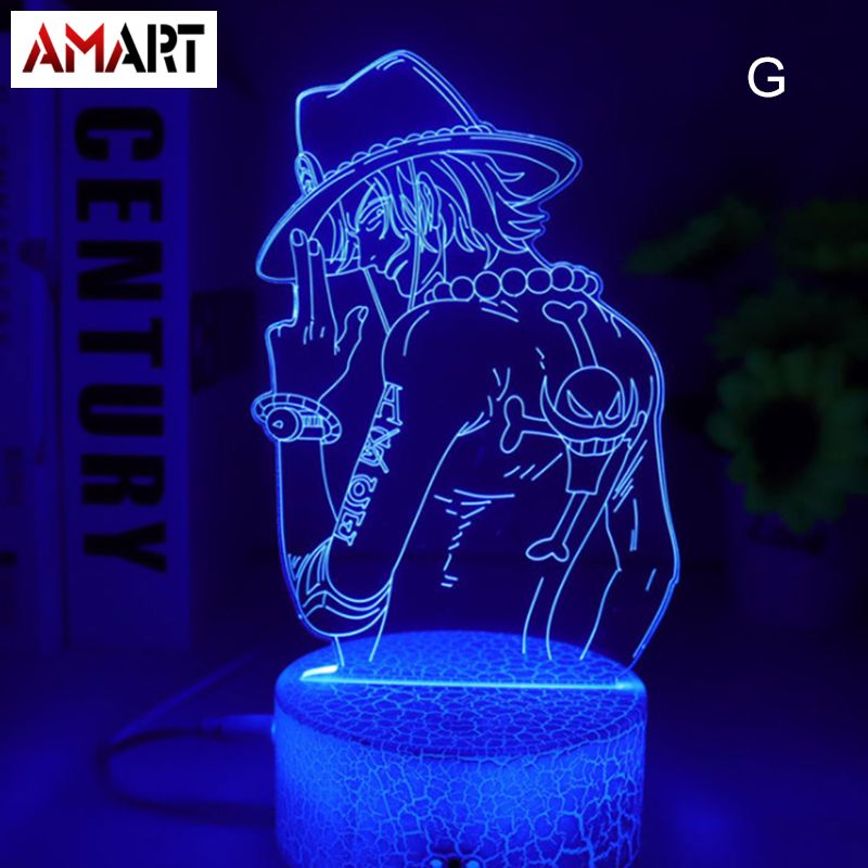 3D LED Night Light Lamp ONE PIECE 16 Color 3D Night light Remote Control Table Lamps Toys Gift For kid Home Decor