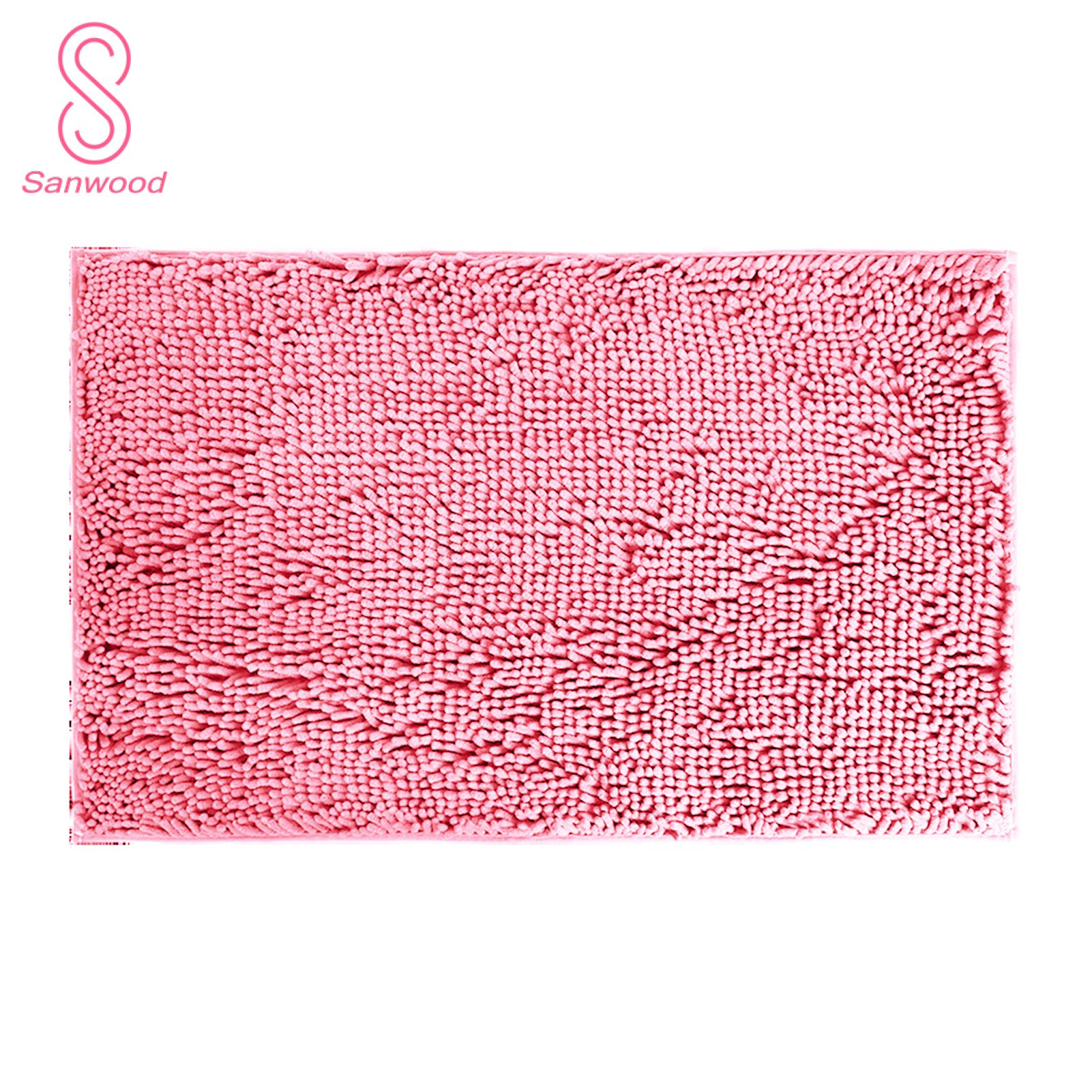 Rectangular Non-Slip Washable Water Absorbent Bath Mat Cushion Bathroom Supplies