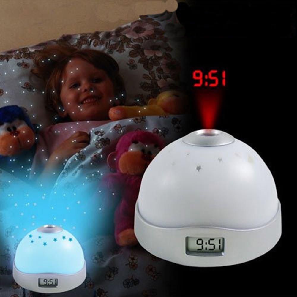 Digital LED Color-Change Magic Flash Light Star Moon Projection Alarm Clock