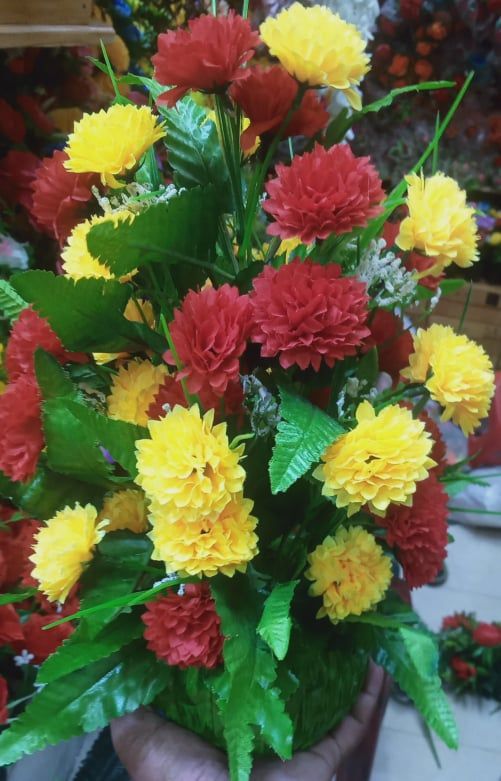 Artificial Flower Balcony Potted Plant Flowers Bouquet Wedding Home Garden Decor