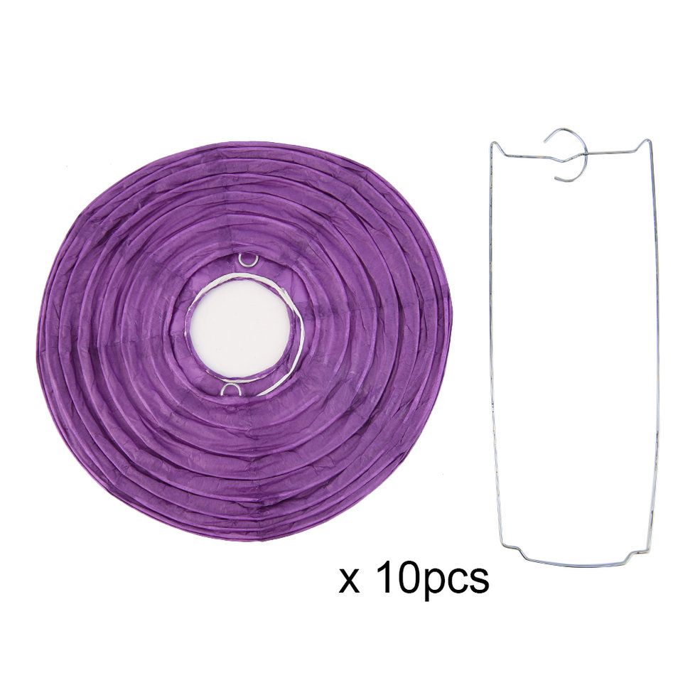 HA 10pcs 8-10 Inch Colorful Chinese Paper Lanterns Ball For Wedding Festival