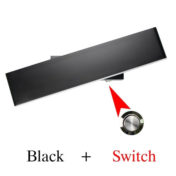 Indoor LED Wall Lights With Switch Fashion 7W White Black Wall Lamp Fixture Corridor Aisle Beside Lighting Art Sconce
