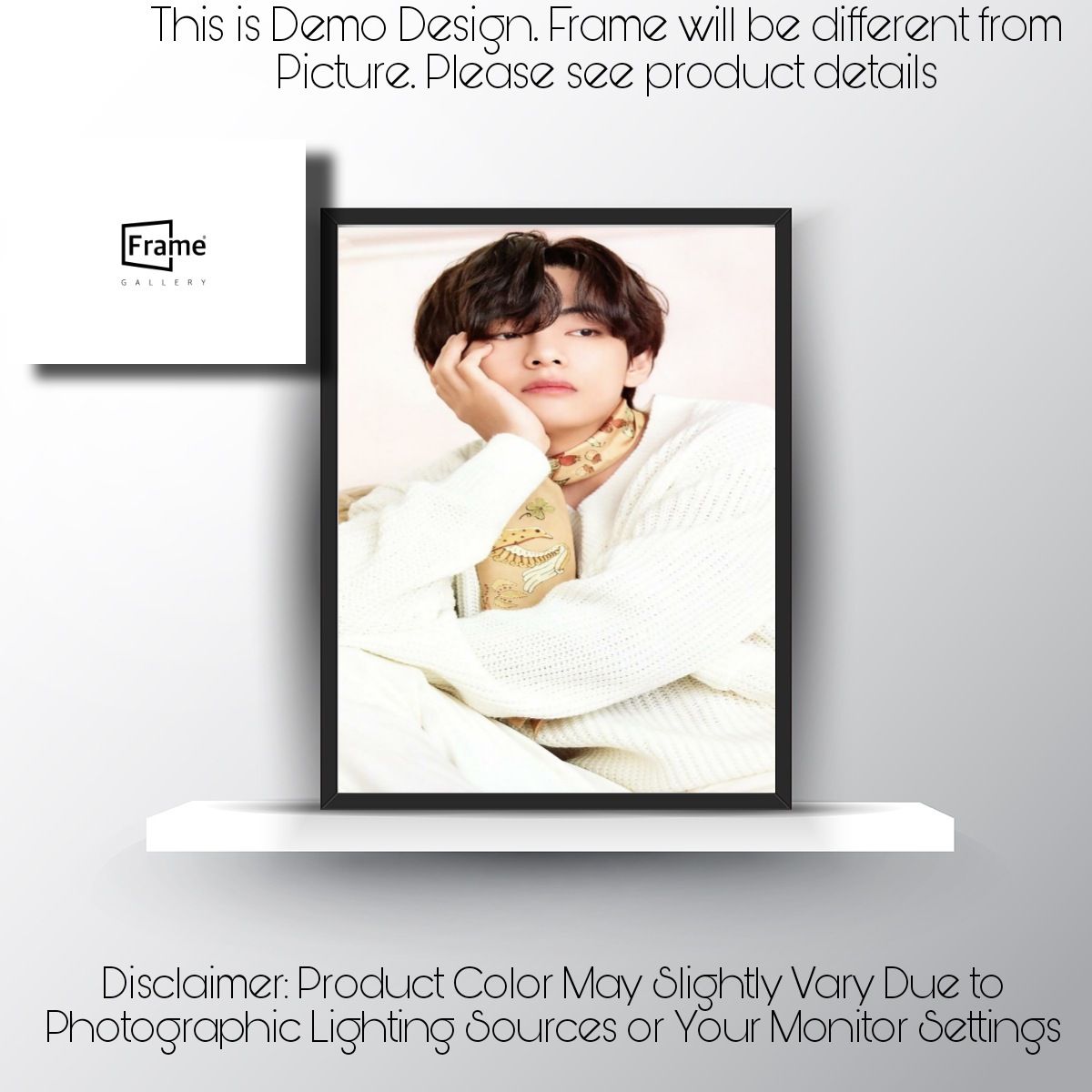 Kpop BTS V Wall Frame / BTS Kim Tae-hyung Photo Frame for Home Decor