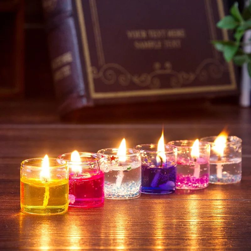 6 Pcs Jelly candle multicolour