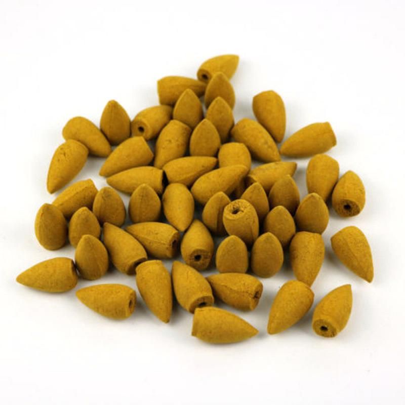 50pcs Incense Cone For Reflux Tower Accessories Color Bullet Shaped Fragrant Rose Lemon Sandalwood Natural Agarwood Tea