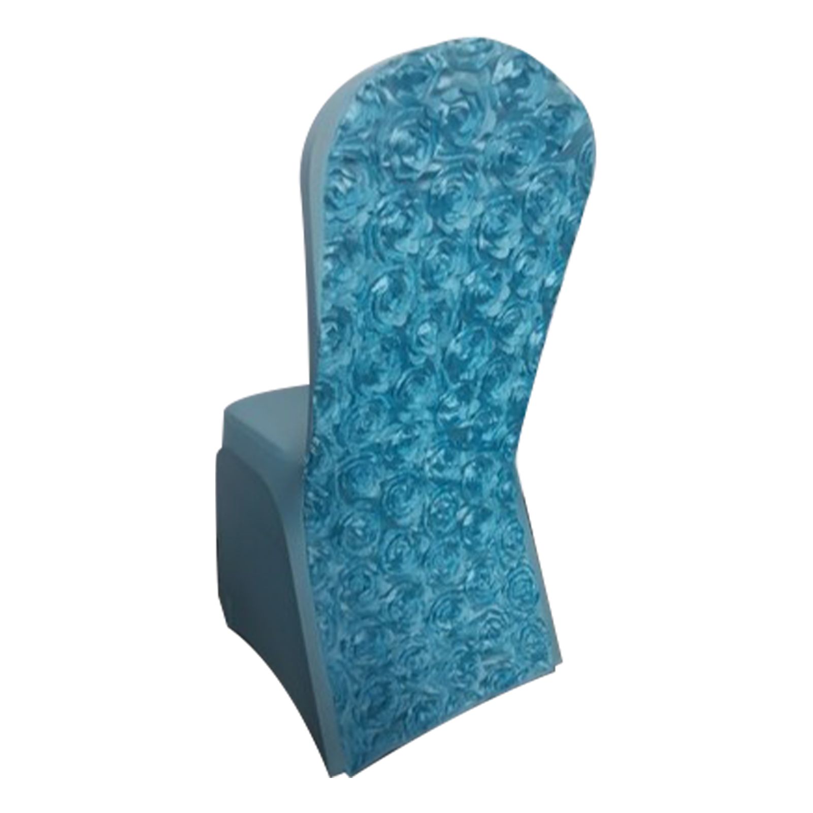 Chair Covers Elastic Tear Resistant Spandex Satin Rosette Back Chair Slipcovers Protector for Wedding