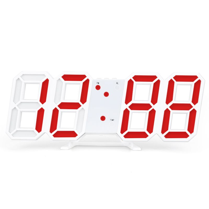 OIMG 3D Led Wall Clock Digital Alarm Clock Display Home Kitchen Office Table Desk Wall Clock New