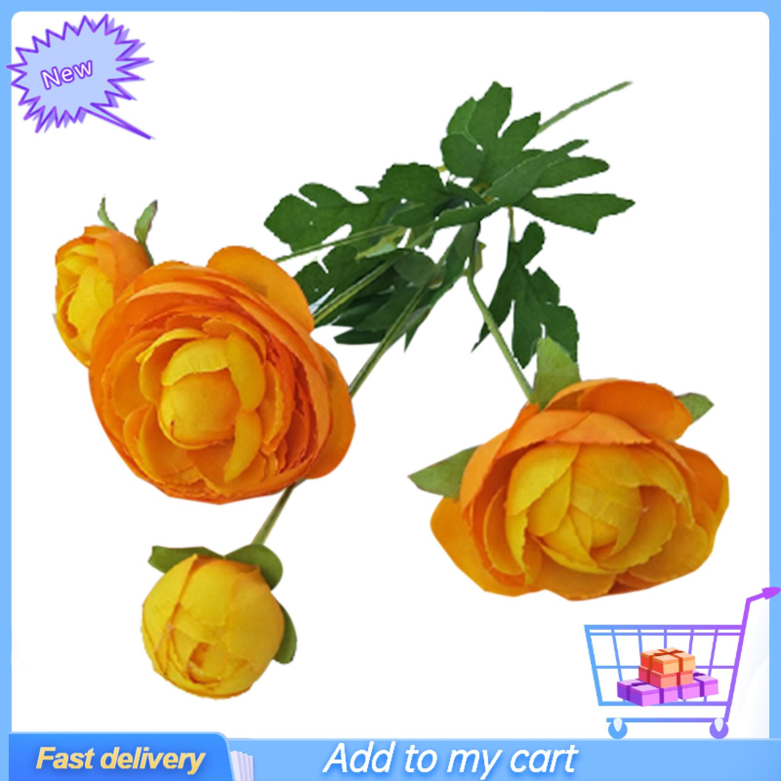Flower Eco-friendly Not Easy Fall Off  Silk Flower Pretty 4 Heads Artificial Flower Decor for Home