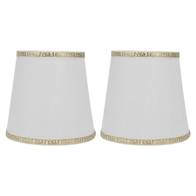 2Pcs E14 White Table Lamp Shade Modern Fabric Lampshades For Home Office Decor