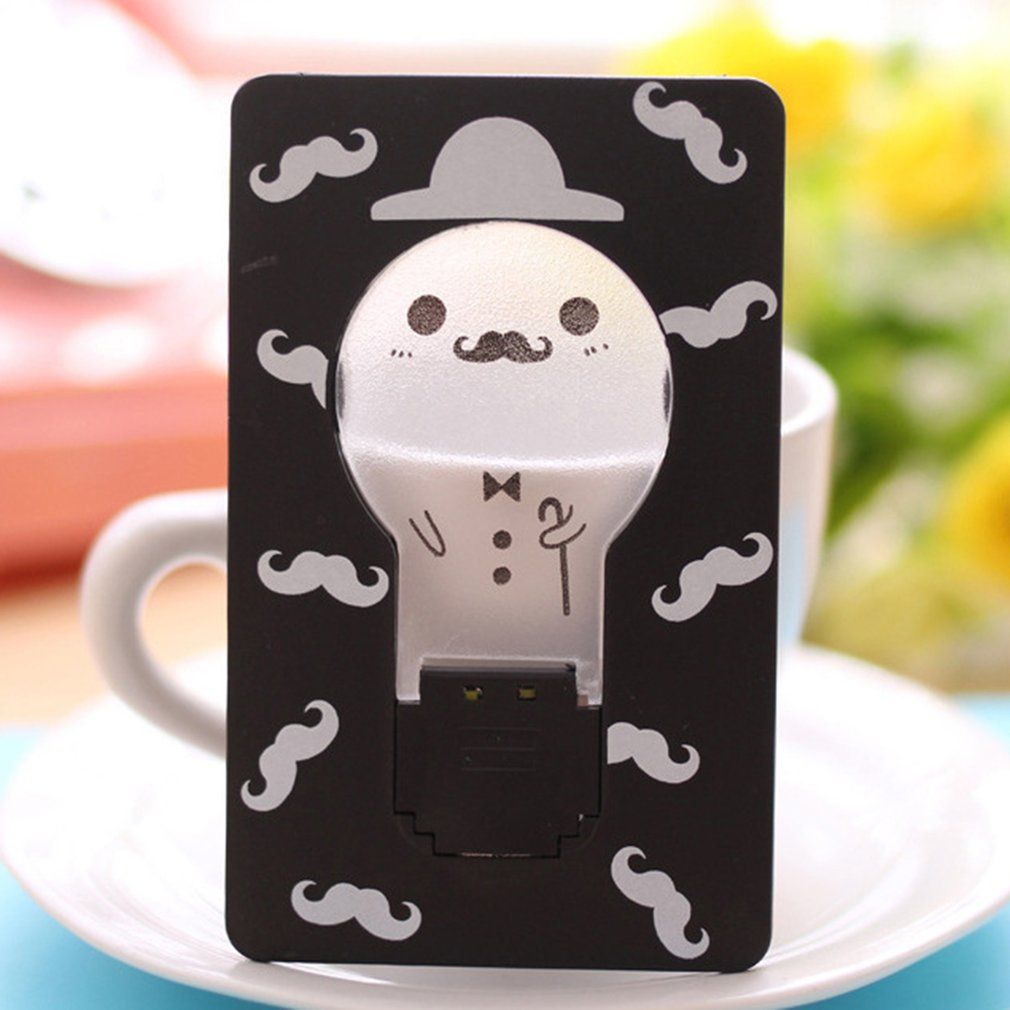 Night Lamp Mood Light Creative Card Design Gentle Light For Emergency