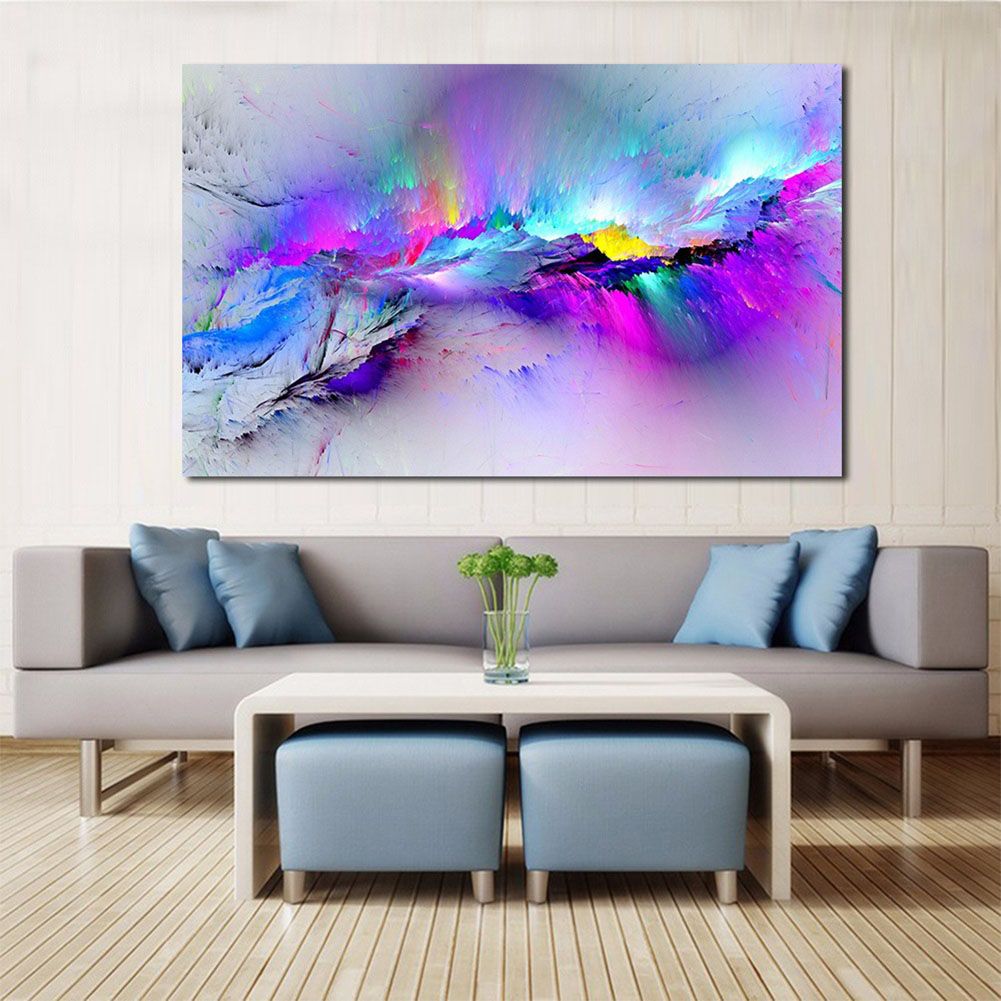 Yfashion Fashion Abstract Art on Canvas Painting Wall Art Picture Print e Decor Style: Color