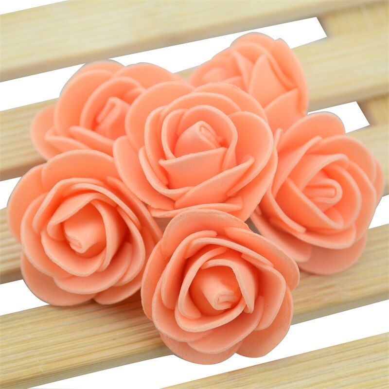100PCS/Bag Mini PE Foam Rose Flower Head Artificial Rose Flowers Handmade DIY Wedding Home Decoration Festive & Party Supplies