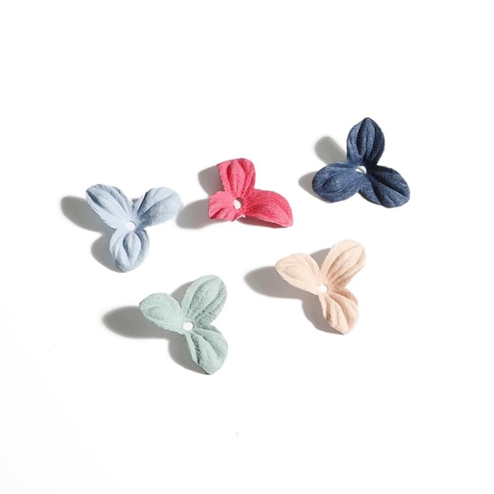 30pcs Small Exquisite Leather Flowers Handmade Artificial Flower Head Wedding Decoration DIY Scrapbooking Craft Cloth Flower
