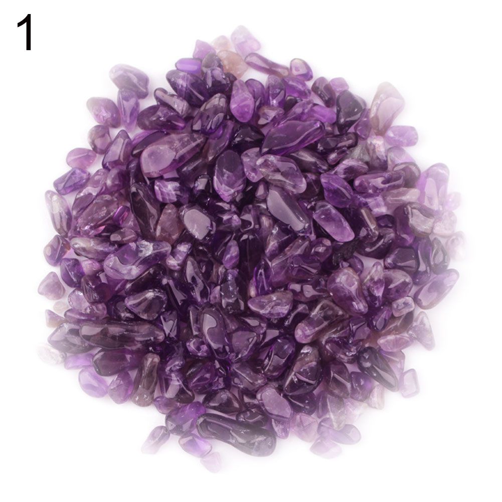 100g Faux Amethyst Crystal Quartz Stone Rock Chips DIY Mini Terrariums Decor