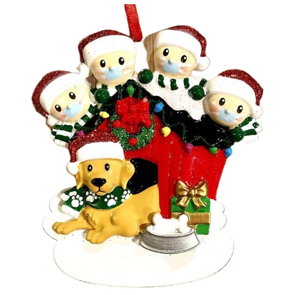 Pvc Christmas Ornaments Family Gift Creative Diy Name Blessing Pendant