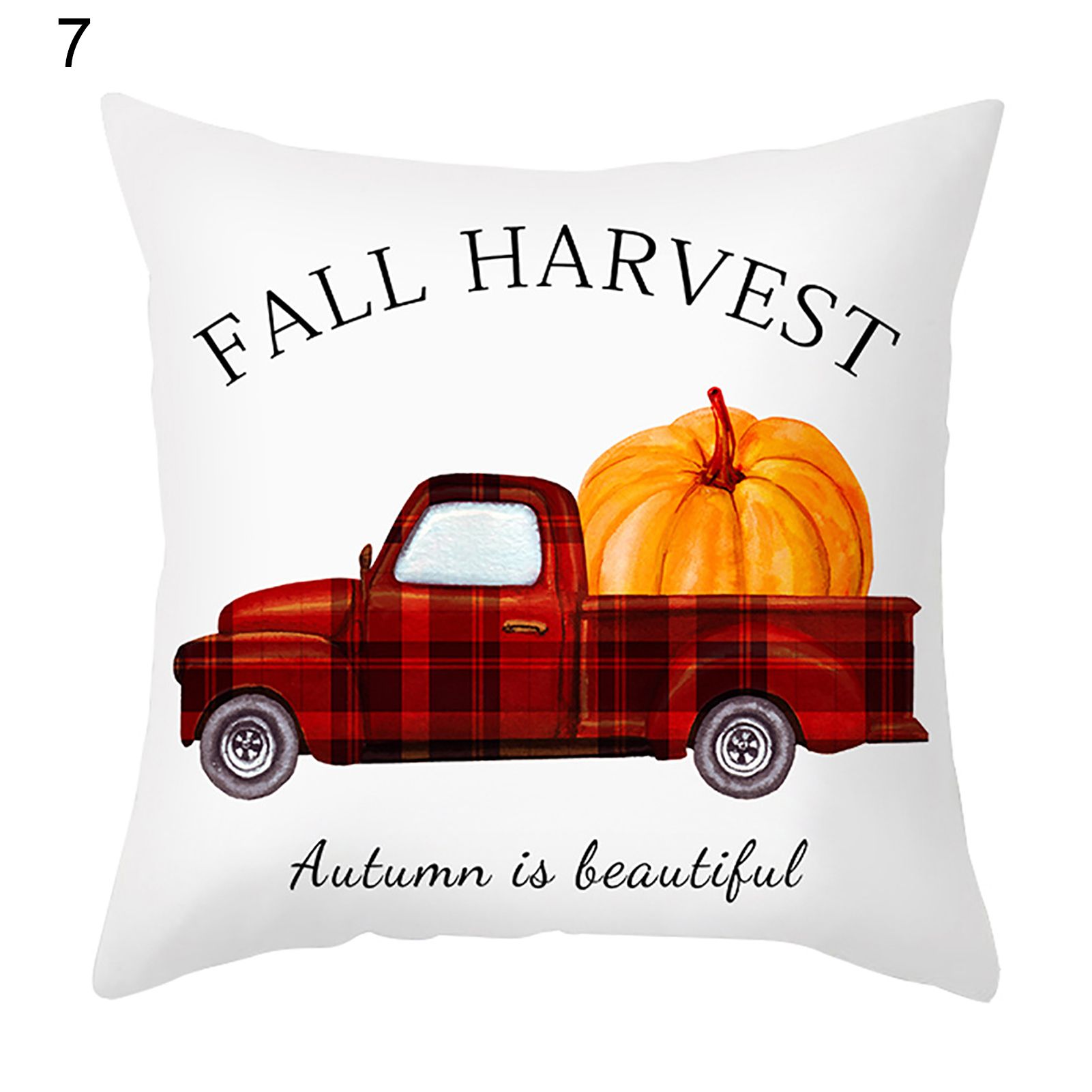 Pillowcase Skin-friendly Anti-fade Polyester Peach Skin Thanksgiving Themed Cushion Case Supplies for Home